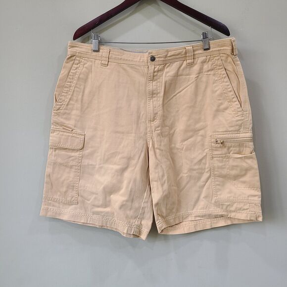 Columbia Mens Cargo Short Size 36 Yellow Y2K Retro Outdoor Hiking Sport - Picture 1 of 8